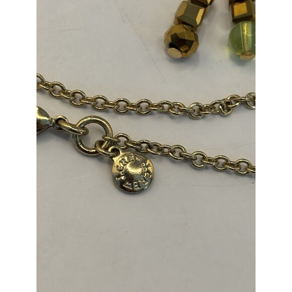 J. Crew Long Multicolor Brulee Rhinestone Tortoise Shell Copper Bead Necklace - Picture 10 of 10